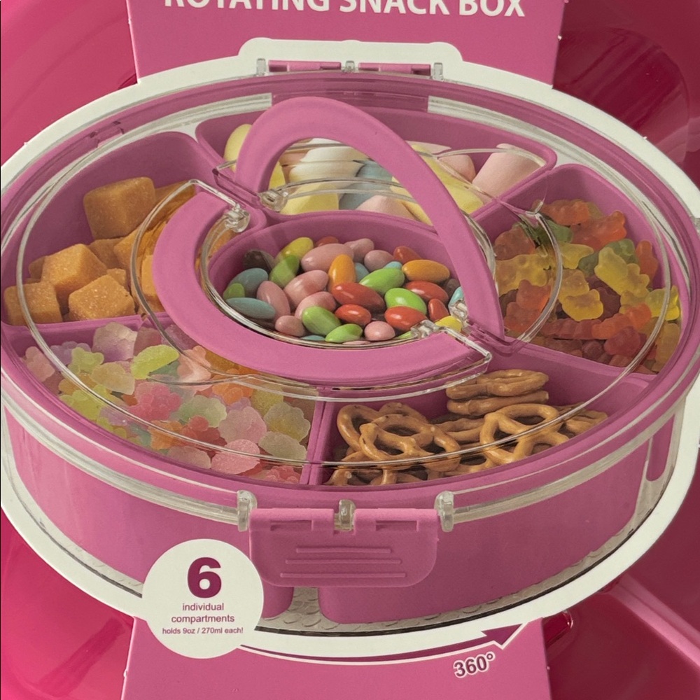 CWC Lazy Susan Snackel Box in Pink - Picture 5 of 11
